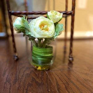 White Real Touch Peony  Buds Arrangement 6.75”